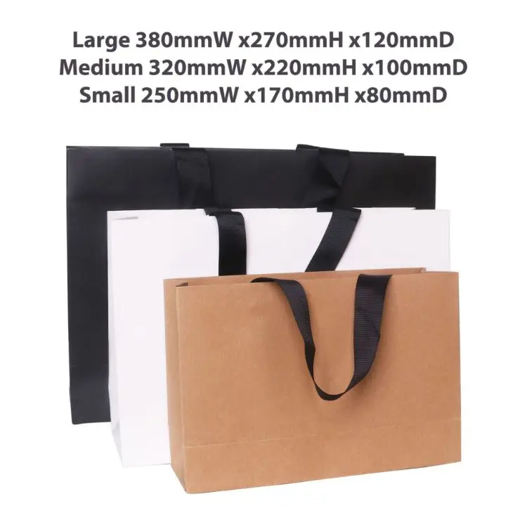Picture of Medium Paper Bag with Flat Handle(320 x 220 x 100mm)