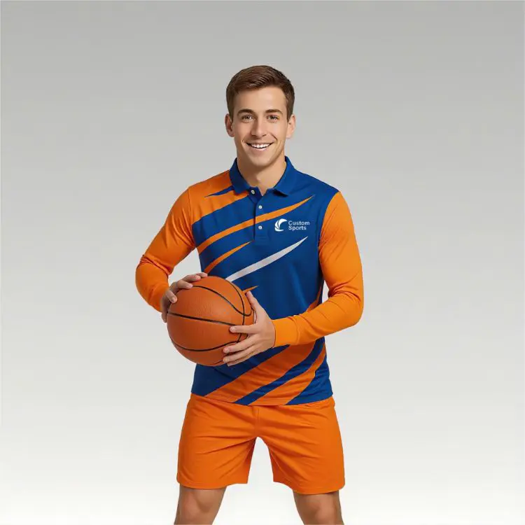 Picture of 100% Poly Milk Silk Sublimated Basic Long Sleeves POLO