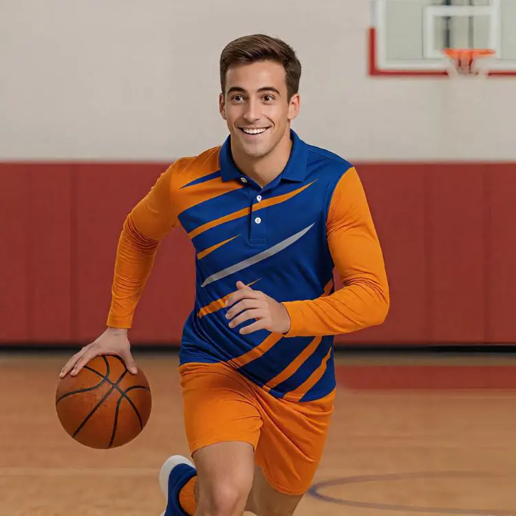 Picture of 100% Poly Milk Silk Sublimated Basic Long Sleeves POLO