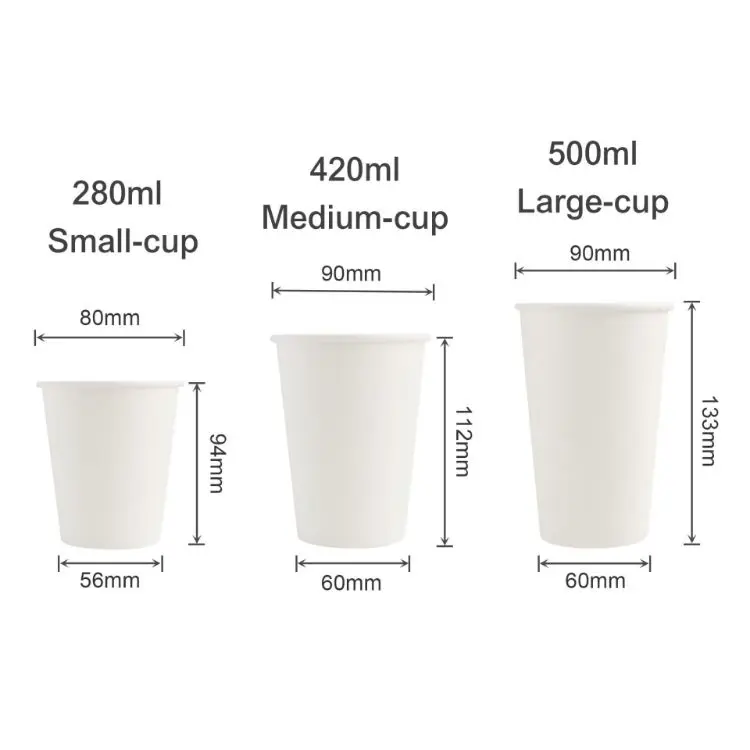 Picture of Home Compostable Aqueous Single Wall Paper Cups