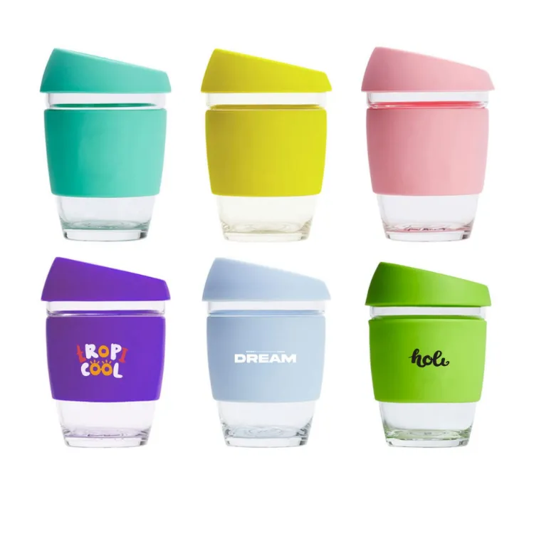 Picture of 12 OZ Reusable Glass Coffee Cup