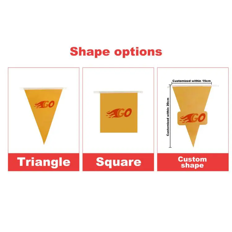 Picture of Custom PVC Pennant String Flags