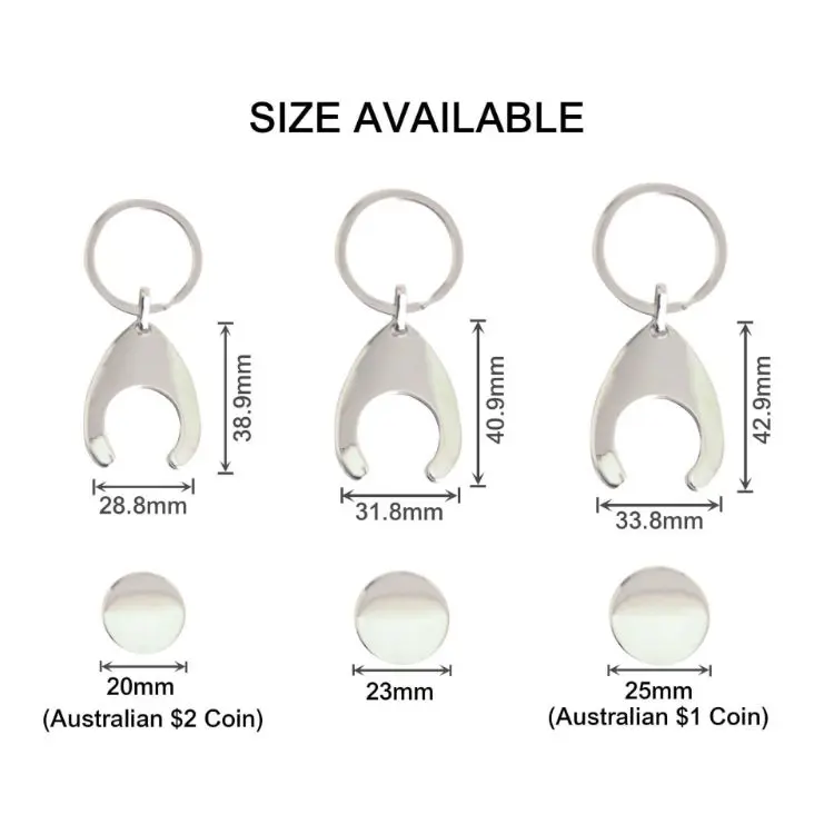 Picture of Teardrop Trolley Coin Keyring
