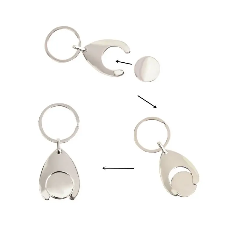 Picture of Teardrop Trolley Coin Keyring