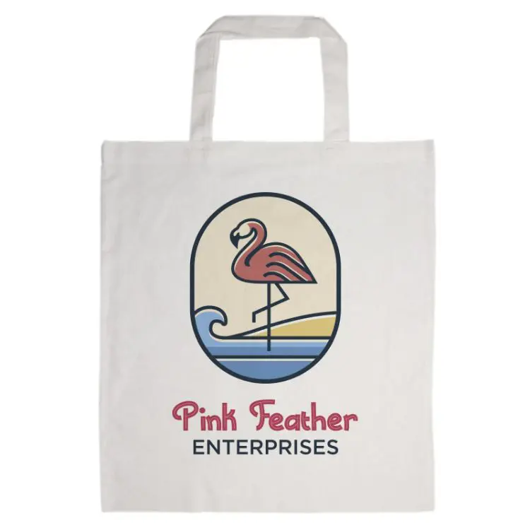 Picture of Coloured Cotton Short Handle Tote Bag