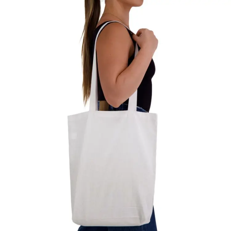 Picture of Coloured Cotton Long Handle Bag
