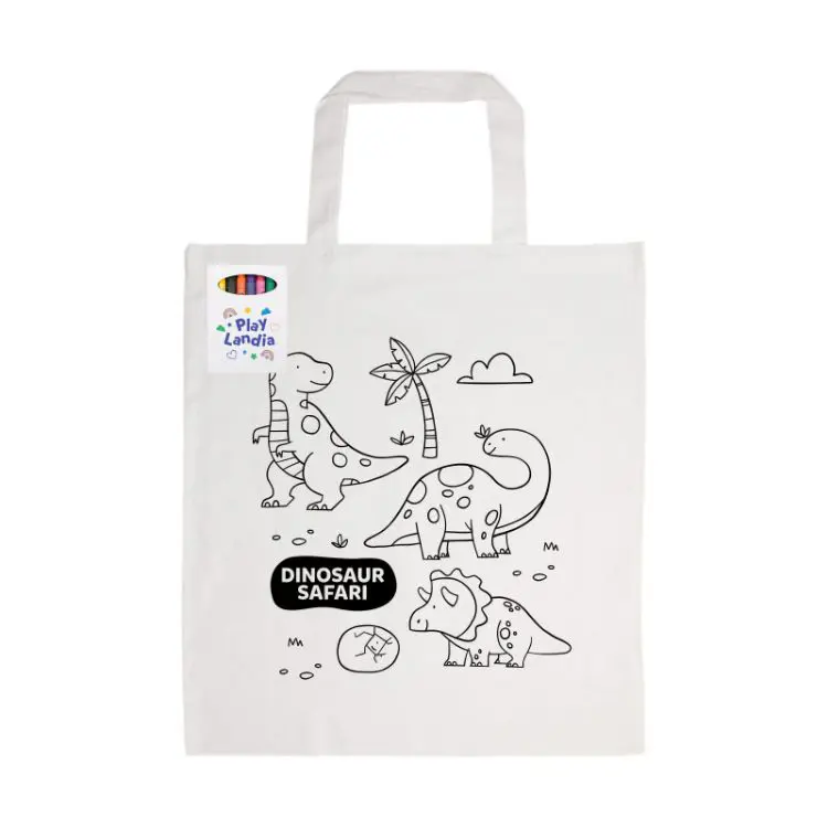 Picture of Colouring Short Handle Cotton Bag & Crayons