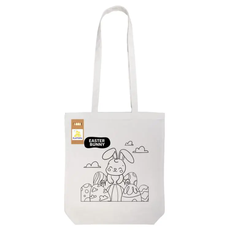 Picture of Colouring Long Handle Cotton Bag & Pencils