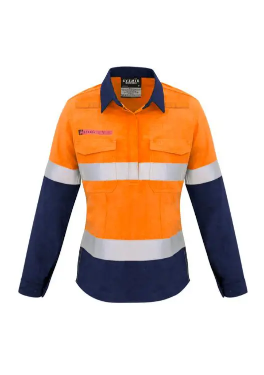 Picture of Womens FR Closed Front Hooped Taped Spliced Shirt