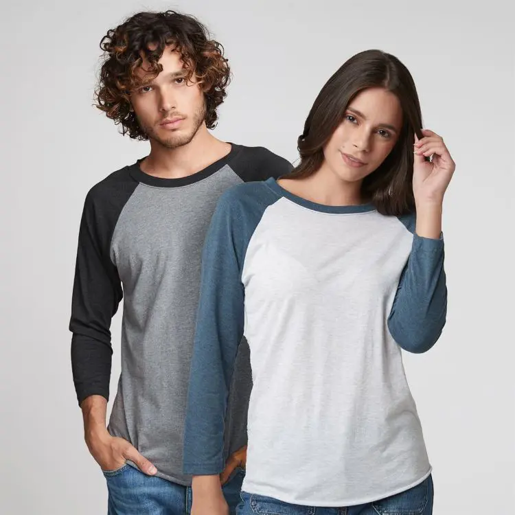 Picture of Unisex Tri-Blend 3/4 Raglan