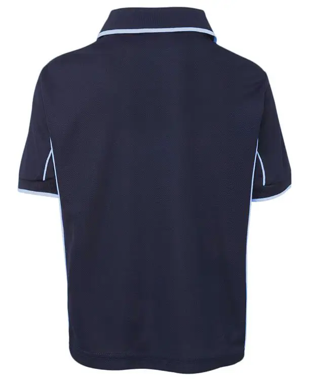 Picture of Podium Kids S/S Piping Polo Navy/White