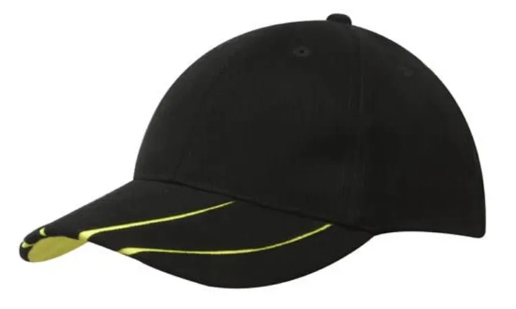 Picture of Brushed Heavy Cotton Cap with Hi-Vis Laminated Two-Tone Peak