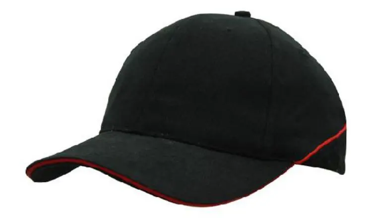 Picture of Brushed Heavy Cotton Cap with Crown Piping and Sandwich