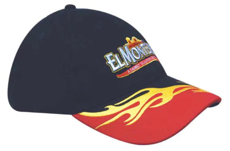 Picture of Brushed Heavy Cotton Cap with Blaze Embroidery Peak and Side