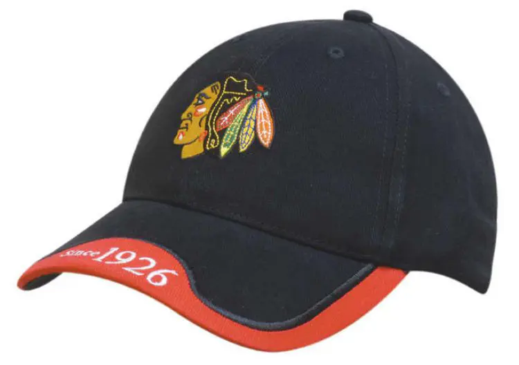 Picture of Brushed Heavy Cotton Cap with Peak Indent and Embroidered Trim