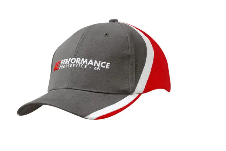 Picture of Brushed Heavy Cotton Cap with Stripes on Crown & Peak