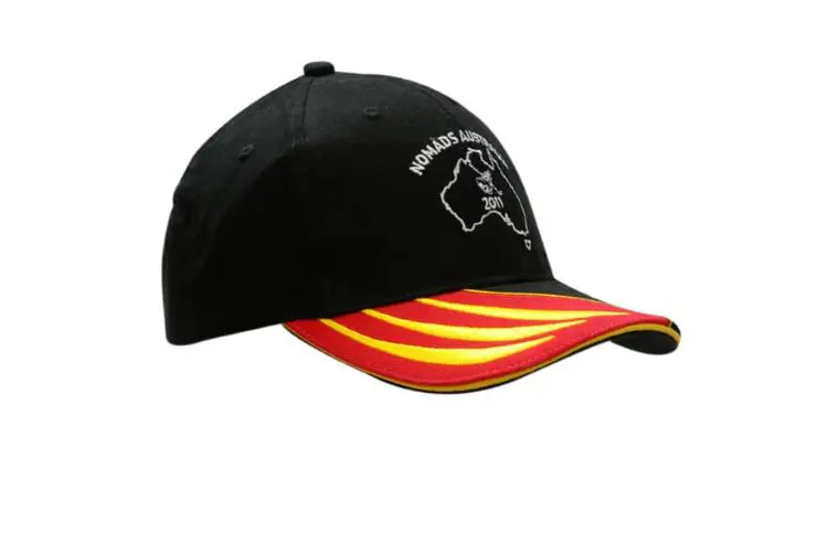 Picture of Brushed Heavy Cotton Cap with Fabric Insert & Embroidery on Peak with Sandwich Trim