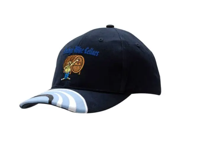 Picture of Brushed Heavy Cotton Cap with Peak Insert & Embroided Lines