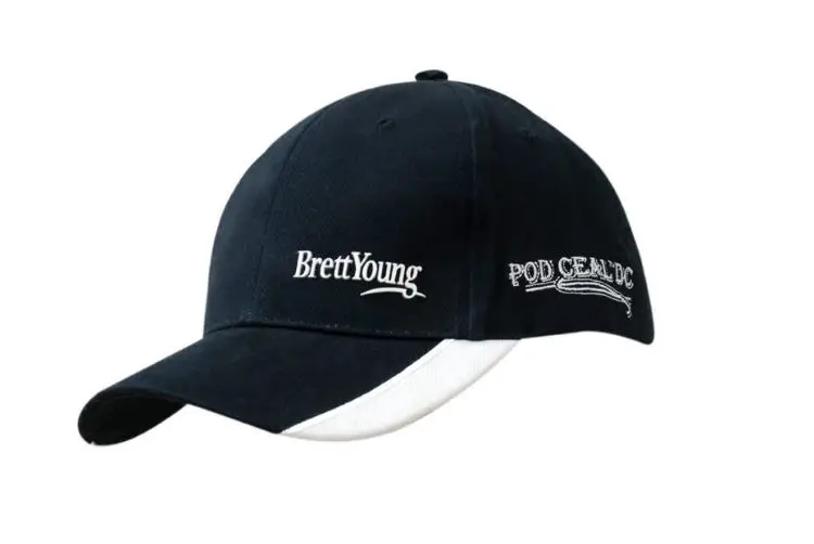 Picture of Brushed Heavy Cotton Cap with Peak Indents & Embroidery