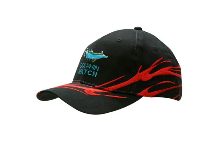 Picture of Brushed Heavy Cotton Cap with Wave Embroidery on Crown & Peak