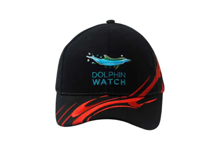 Picture of Brushed Heavy Cotton Cap with Wave Embroidery on Crown & Peak