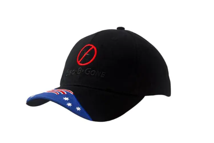Picture of Brushed Heavy Cotton Cap with Australia Flag Insert/Embroidery on Peak
