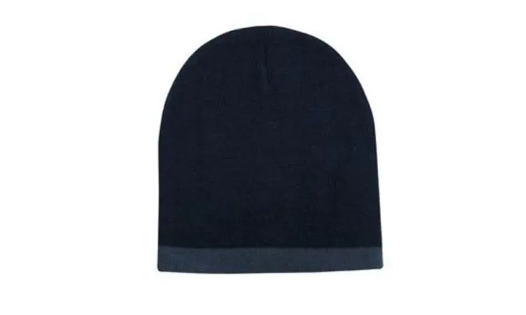 Picture of Roll Down Two Tone Acrylic Beanie