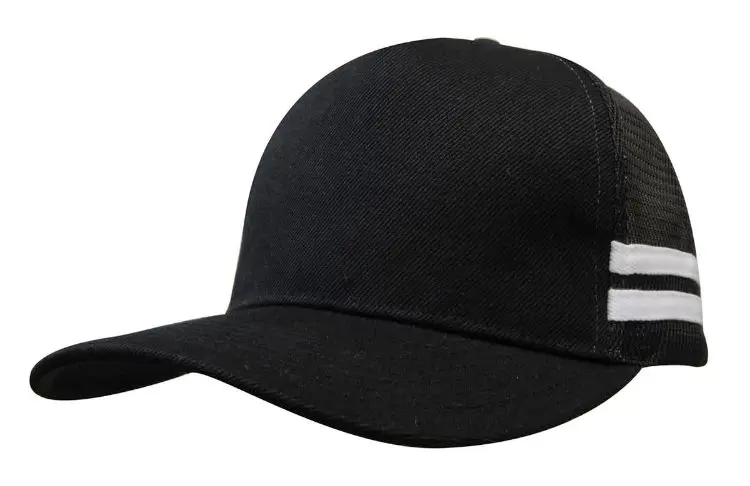 Picture of American Premium Twill/Mesh Deep Fit Trucker Cap with Stripes